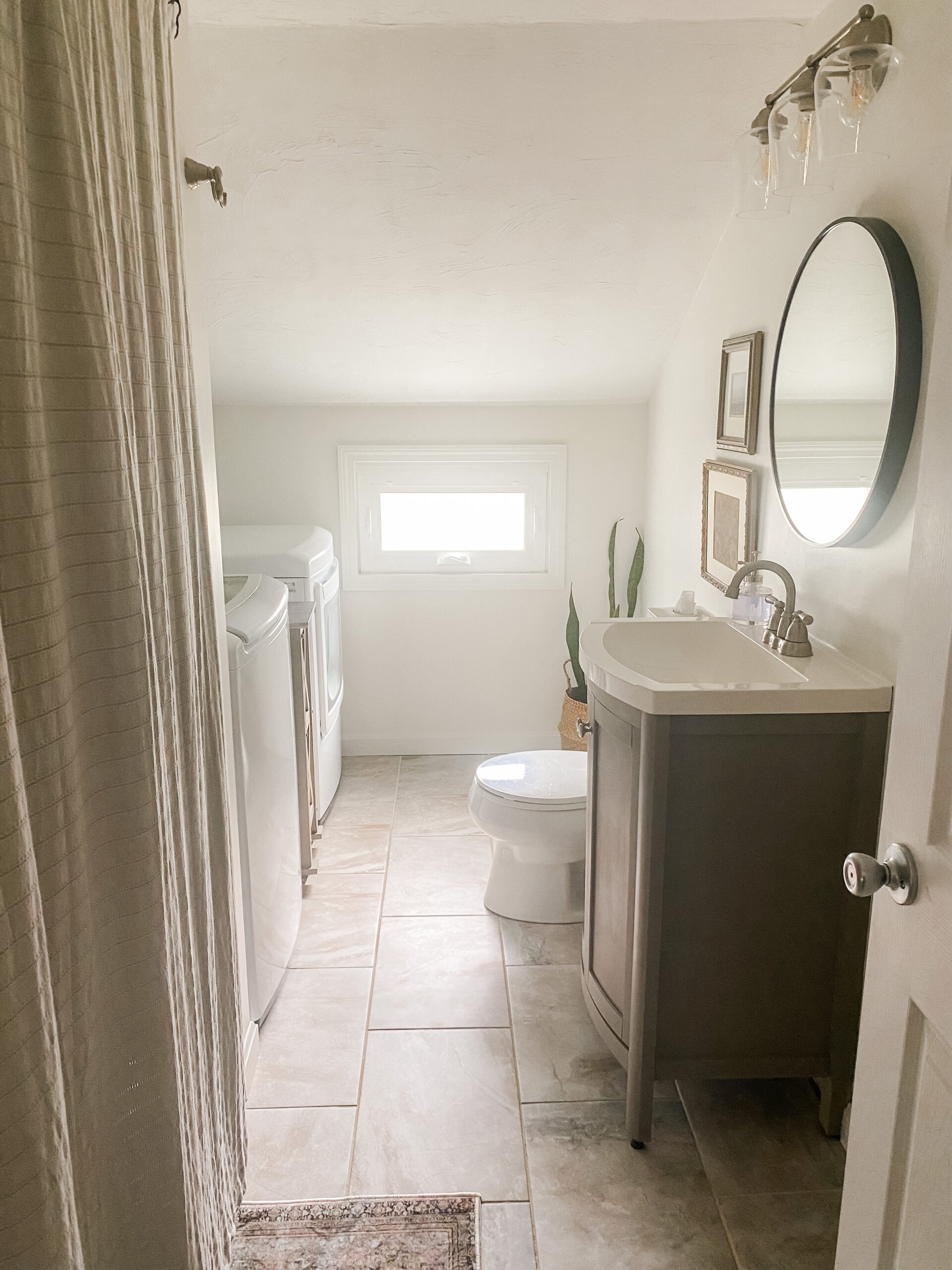 Affordable, DIY Makeover for a Small LaundryBathroom Combo Alyse Tierney